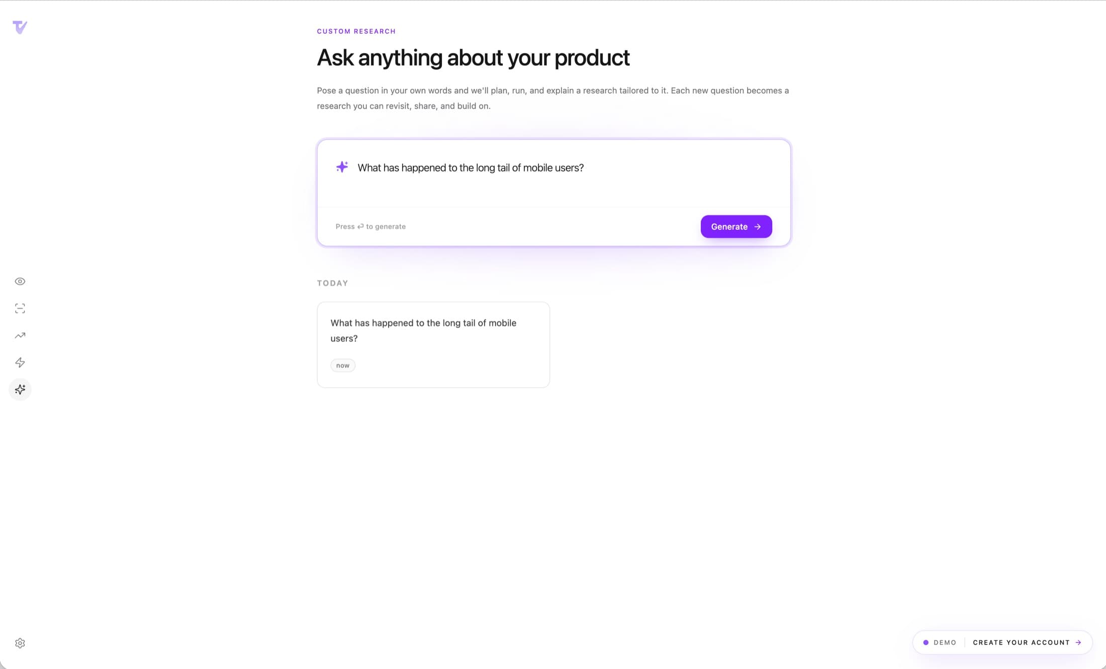 Custom research prompt